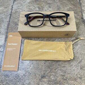 Eyebuydirect BOTANIST Black/Brown Square Eyeglasses Frames 52-18-145 C3 NWOT G12